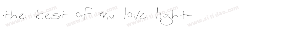 the best of my love light字体转换